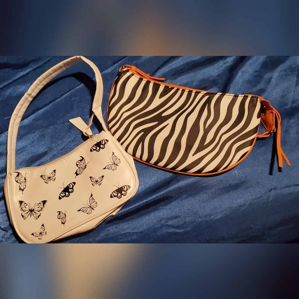 2 small Zebra & Butterfly baggies for $12